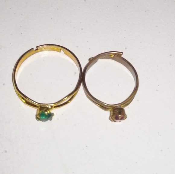 Pink and Teal Rings - Picture 2 of 6